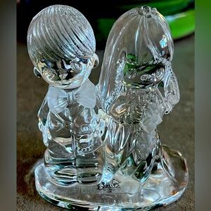 Precious Moments 1989 Crystal Wedding Couple